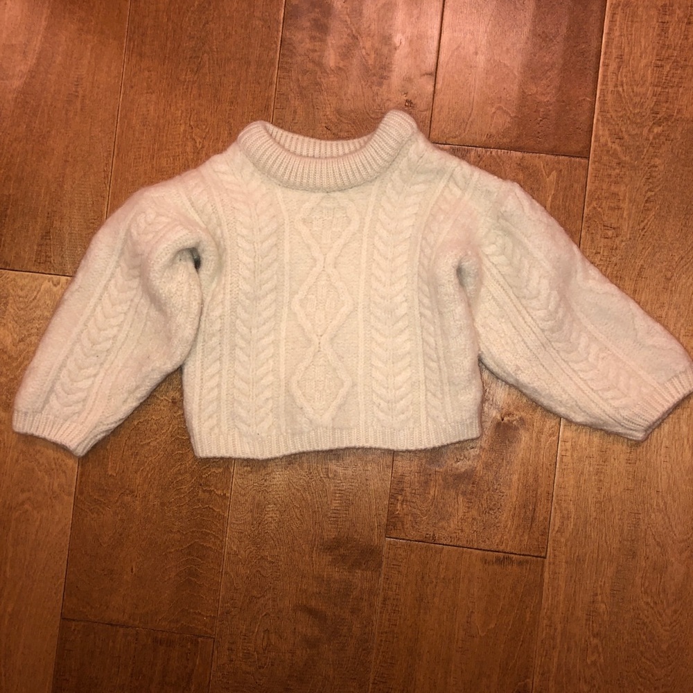 Cream Callan country collection wool sweater